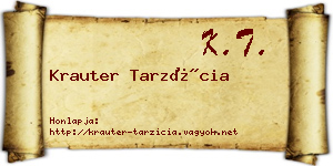 Krauter Tarzícia névjegykártya